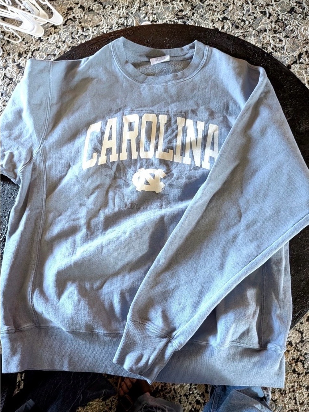 NWOT Carolina UNC Logo Light Blue Crewneck  champion Sweatshirt